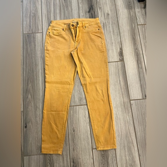 Maurices Mustard Denim Stretch Pants Medium - Picture 2 of 14